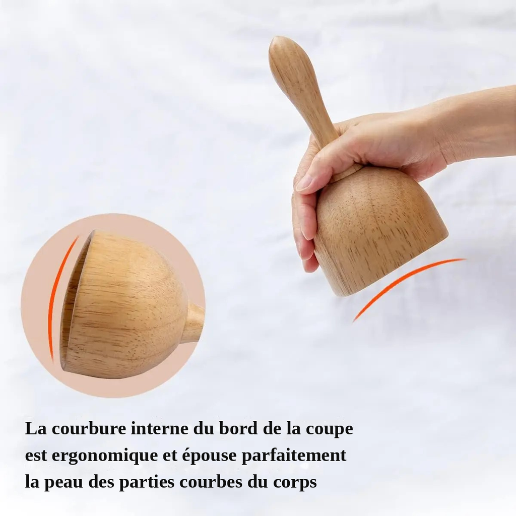 Outil de massage manuel en bois pour le corps
