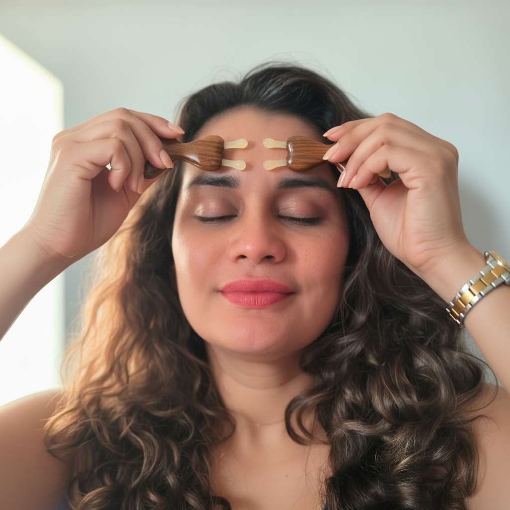 Massage entre les yeux - Gua Sha